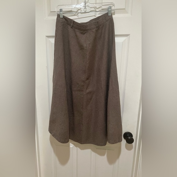 Liz Claiborne Wool light Brown Button-Down Skirt - Picture 2 of 5
